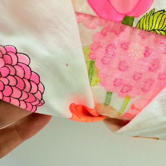 VTG Pomare Tahiti White Floral Hawaiian Shirt Short Sleeve Unisex Button Down L - Picture 6 of 6